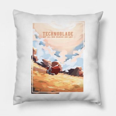 Technoblade Not All Who Wander Are Lost Throw Pillow Official Wilbur Soot Merch