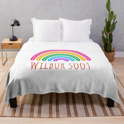 Rainbow Wilbur Soot Throw Blanket Official Wilbur Soot Merch